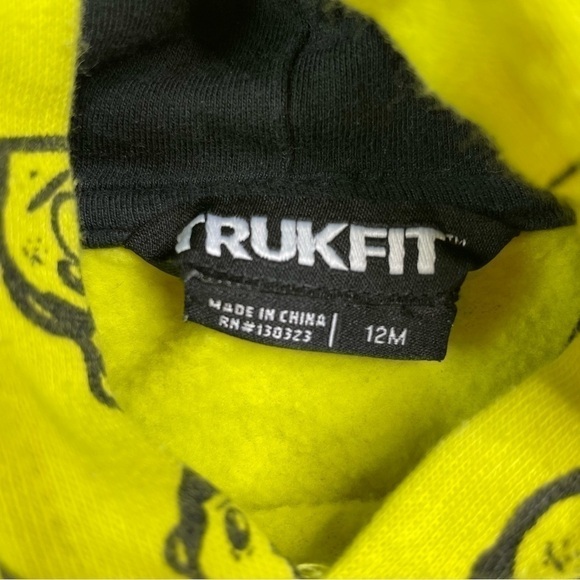 TRUKFIT Hoodie Baby 12 months Sweatshirt Hooded Pocket Travel Vacation Boys - Picture 3 of 4